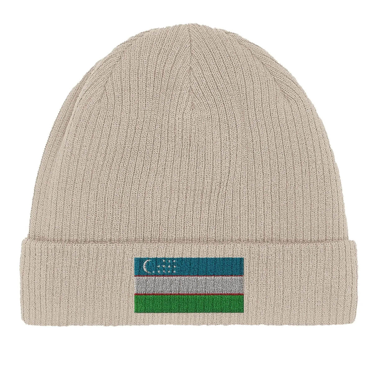 Bonnet coton drapeau ouzbékistan broderie respirant