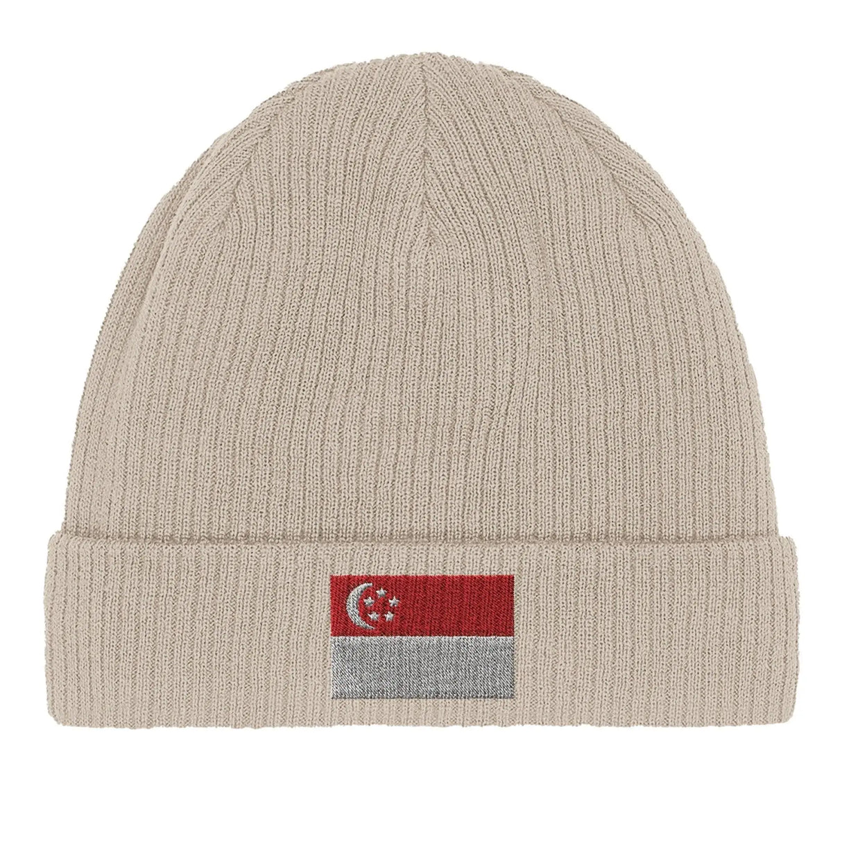 Bonnet coton drapeau singapour broderie respirabilité
