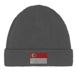 Bonnet coton drapeau singapour broderie respirabilité