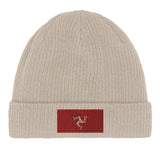 Bonnet coton naturel île de man broderie usage quotidien