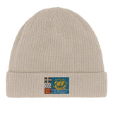 Bonnet coton naturel saint-pierre-et-miquelon broderie