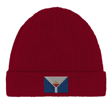 Bonnet coton saint-martin broderie drapeau antilles française