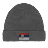 Bonnet coton serbie broderie drapeau respirabilité optimale