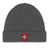 Bonnet coton suisse broderie armoiries respirabilité optimale