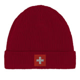 Bonnet coton suisse broderie armoiries respirabilité optimale