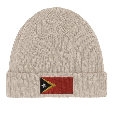 Bonnet coton timor oriental broderie drapeau confortable