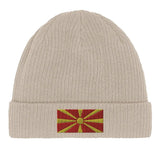 Bonnet en coton drapeau de la macédoine du nord - pixelformaflag