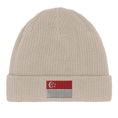 Bonnet en coton Drapeau de Singapour - Pixelforma 