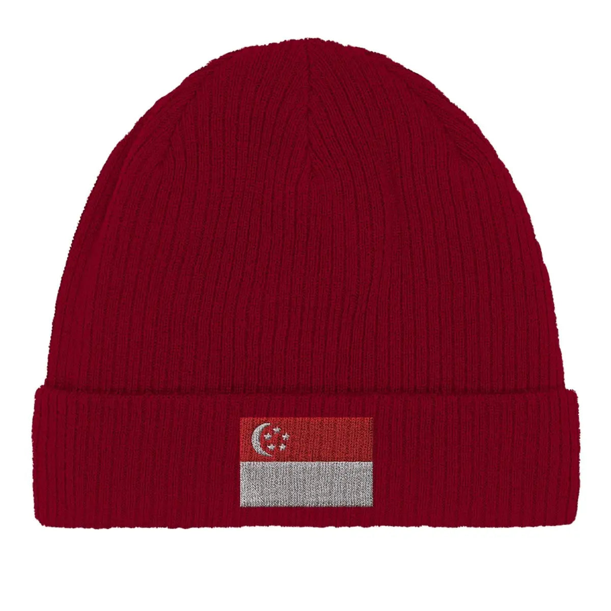 Bonnet en coton Drapeau de Singapour - Pixelforma 