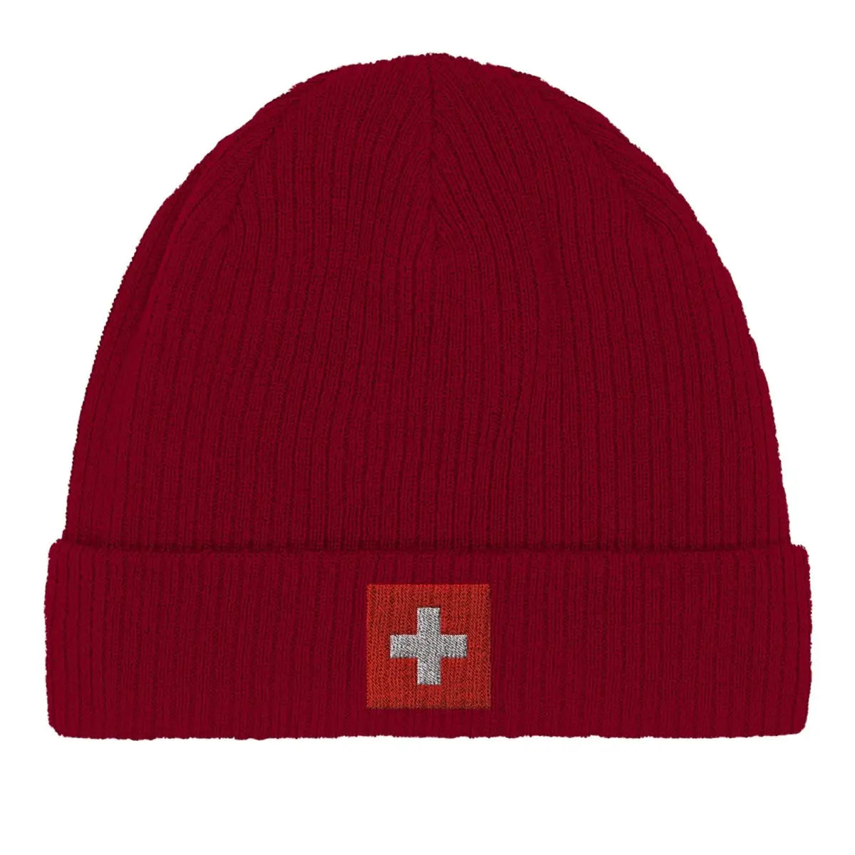 Bonnet en coton drapeau et armoiries de la suisse - pixelformaflag