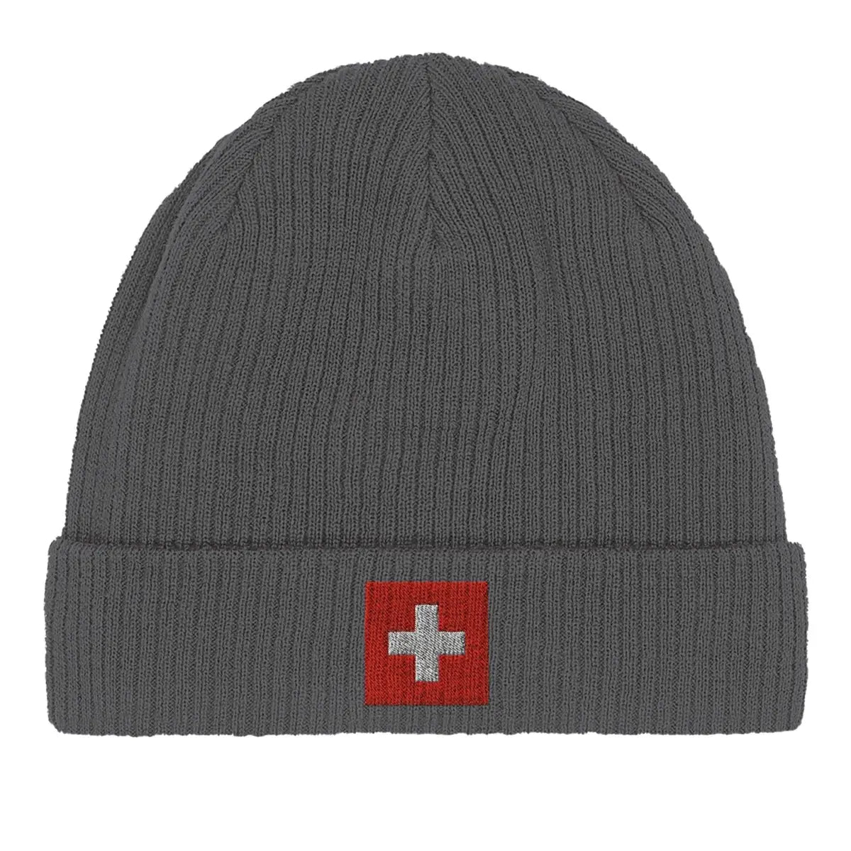 Bonnet en coton drapeau et armoiries de la suisse - pixelformaflag