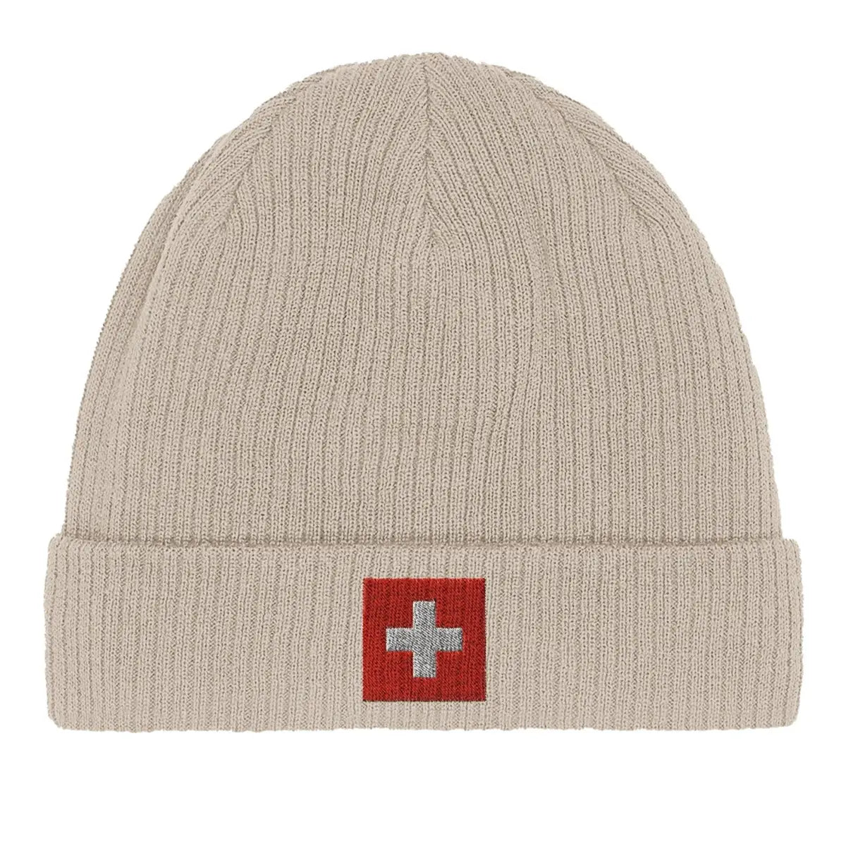 Bonnet en coton drapeau et armoiries de la suisse - pixelformaflag
