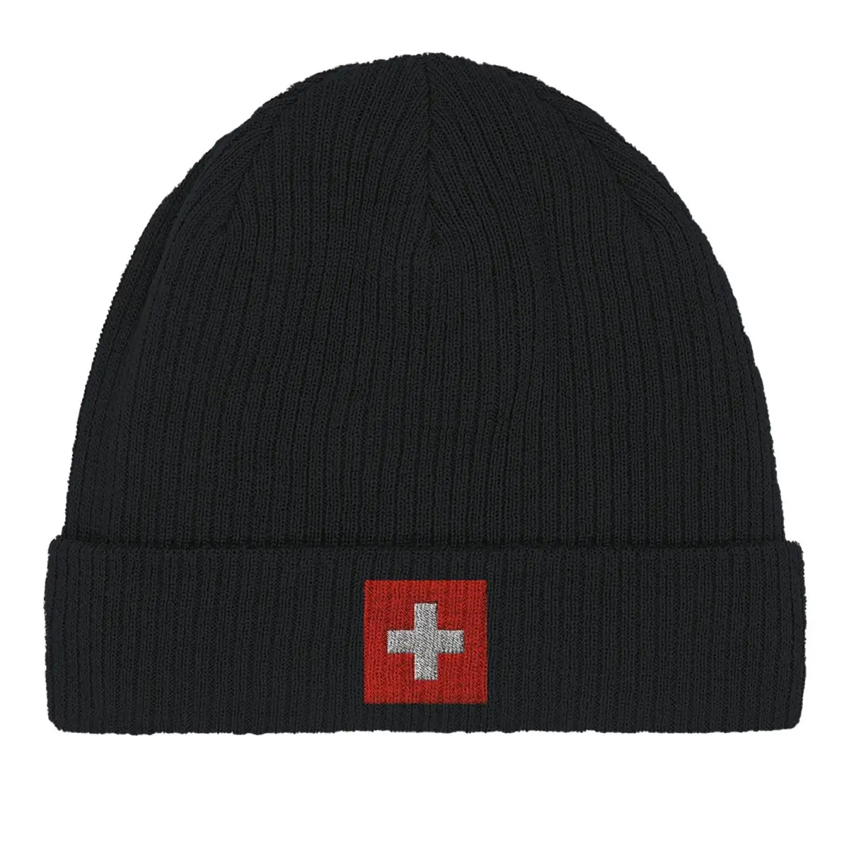 Bonnet en coton drapeau et armoiries de la suisse - pixelformaflag