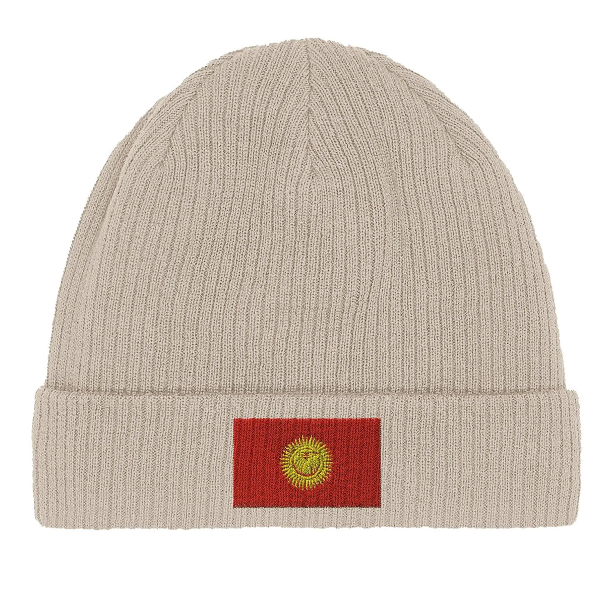 Bonnet kirghizistan coton naturel broderie respirabilité