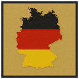 Cadre drapeau allemagne en bois affiche encadrée décorative
