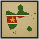 Cadre drapeau guadeloupe encadré en bois - pixelforma