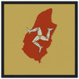 Cadre drapeau île de man bois finition décorative
