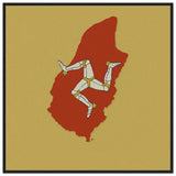 Cadre drapeau île de man bois finition décorative
