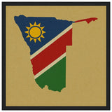 Cadre drapeau namibie en bois finition décorative