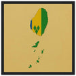 Cadre drapeau saint-vincent-et-les-grenadines en bois élégant
