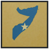 Cadre drapeau somalie en bois finition décorative élégante