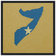 Cadre drapeau somalie en bois finition décorative élégante