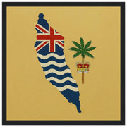 Cadre drapeau territoire britannique bois décoratif élégant