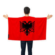 Cape drapeau albanie polyester léger pour événements sportifs