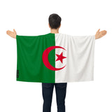 Cape drapeau algérie polyester léger pour événements sportifs
