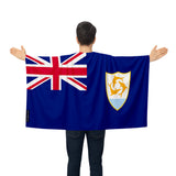 Cape drapeau anguilla polyester léger à enfiler