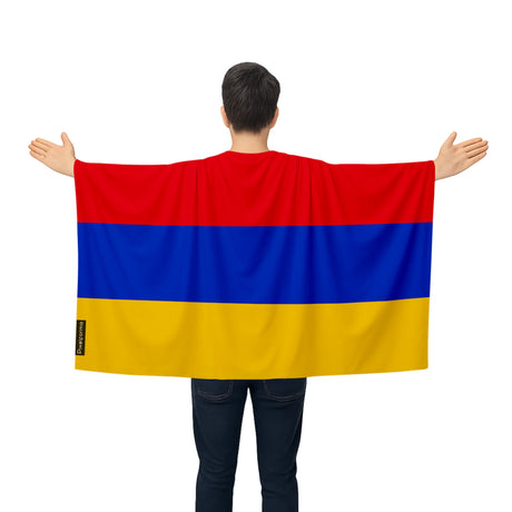 Cape drapeau arménie polyester léger à enfiler événements