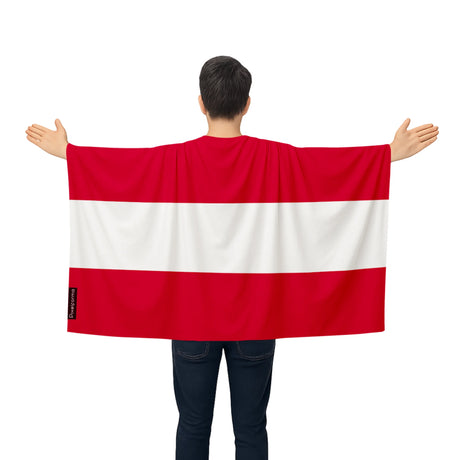 Cape drapeau autriche polyester léger pour événements sportifs