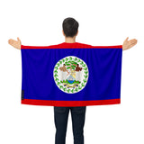 Cape drapeau belize polyester léger à enfiler événements sportifs