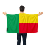 Cape drapeau bénin polyester léger pour événements sportifs