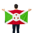 Cape drapeau burundi polyester léger modèle à enfiler