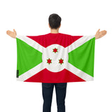 Cape drapeau burundi polyester léger modèle à enfiler