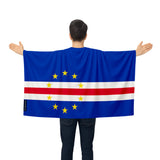 Cape drapeau cap-vert polyester léger pour événements sportifs