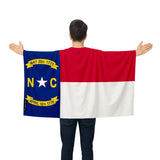Cape drapeau caroline du nord en polyester pour événements sportifs
