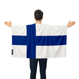 Cape drapeau finlande polyester léger à enfiler événement