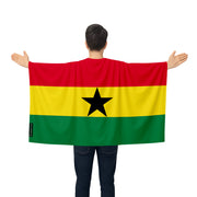 Cape drapeau ghana polyester léger spécial événements sportifs