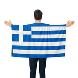 Cape drapeau grèce polyester léger à enfiler événements sportifs