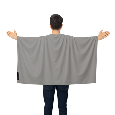 Cape drapeau gris foncé france polyester léger à enfiler