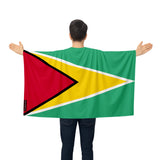 Cape drapeau guyana polyester léger pour événements sportifs