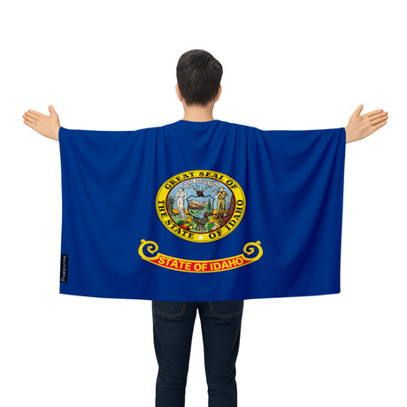Cape drapeau idaho polyester léger pour événements sportifs