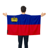 Cape drapeau liechtenstein polyester léger usage événements sportifs