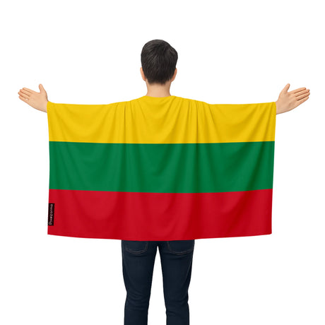 Cape drapeau lituanie polyester léger pour événements sportifs