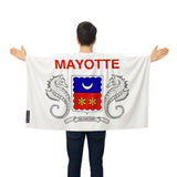 Cape drapeau mayotte polyester léger pour événements sportifs