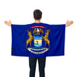 Cape drapeau michigan polyester léger pour événements sportifs