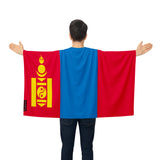 Cape drapeau mongolie polyester léger pour événements sportifs