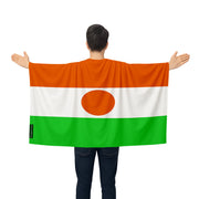 Cape drapeau niger polyester léger pour événements sportifs